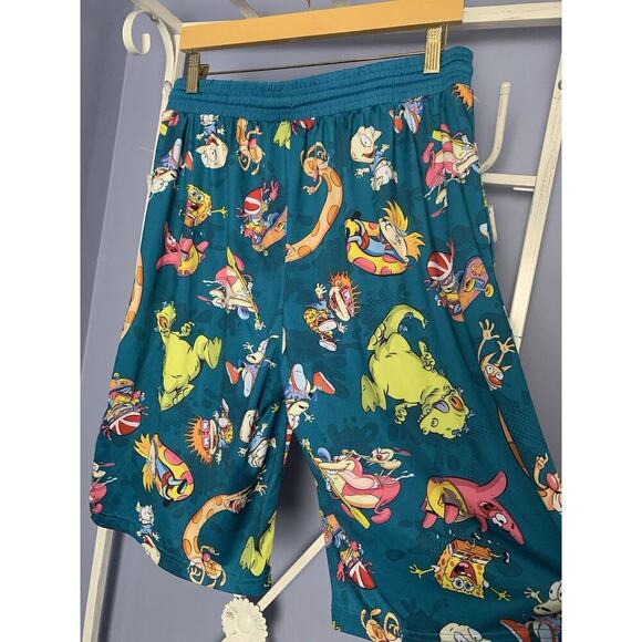 Nickelodeon Shorts Mens Blue All Over Print Stretch Lightweight XL - Picture 1 of 4